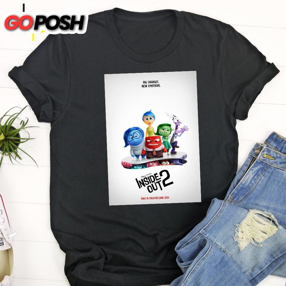 Inside Out 2 June 2025 Disney Reveals New Poster Unisex T-shirt