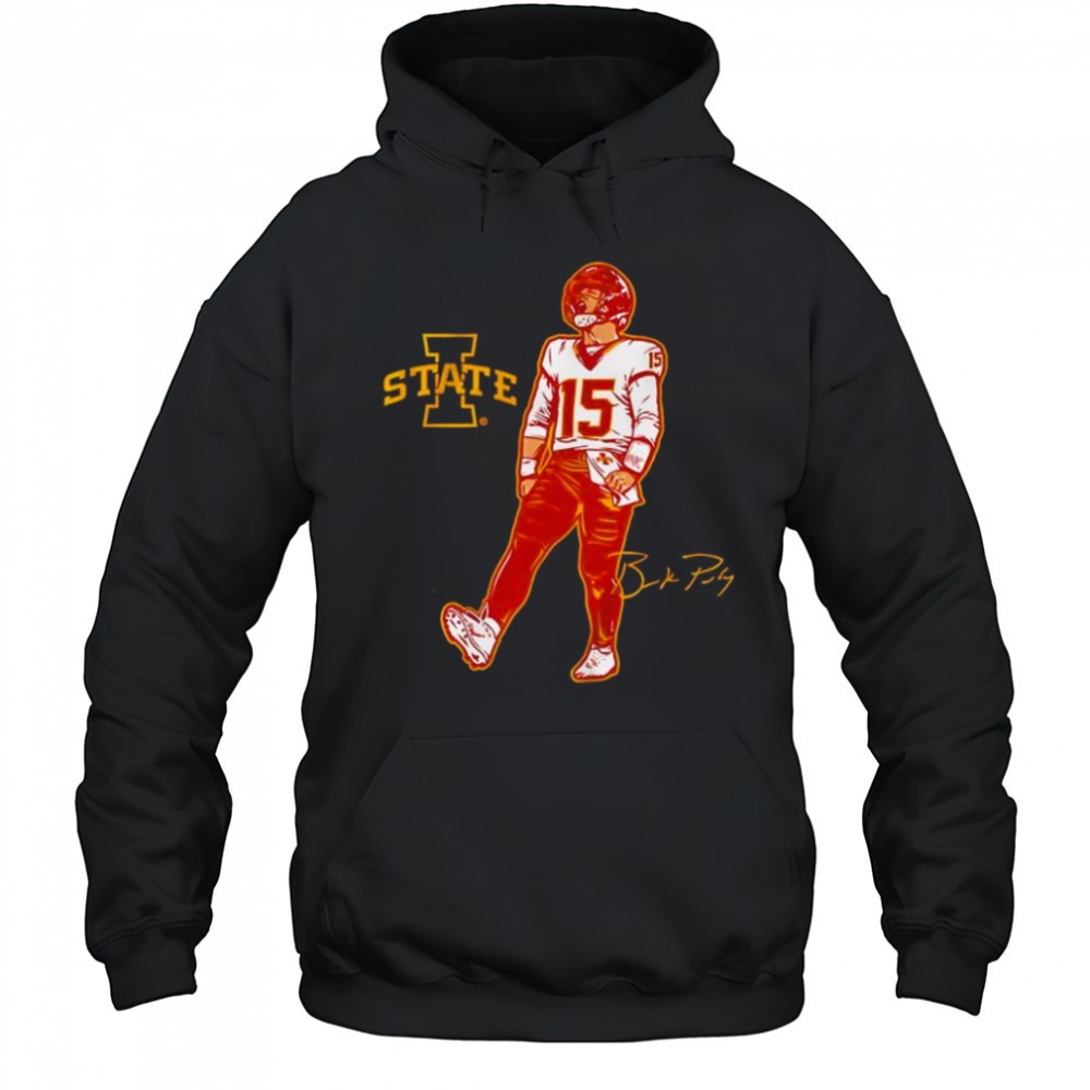 Iowa State fooball Brock Purdy superstar pose signature shirt