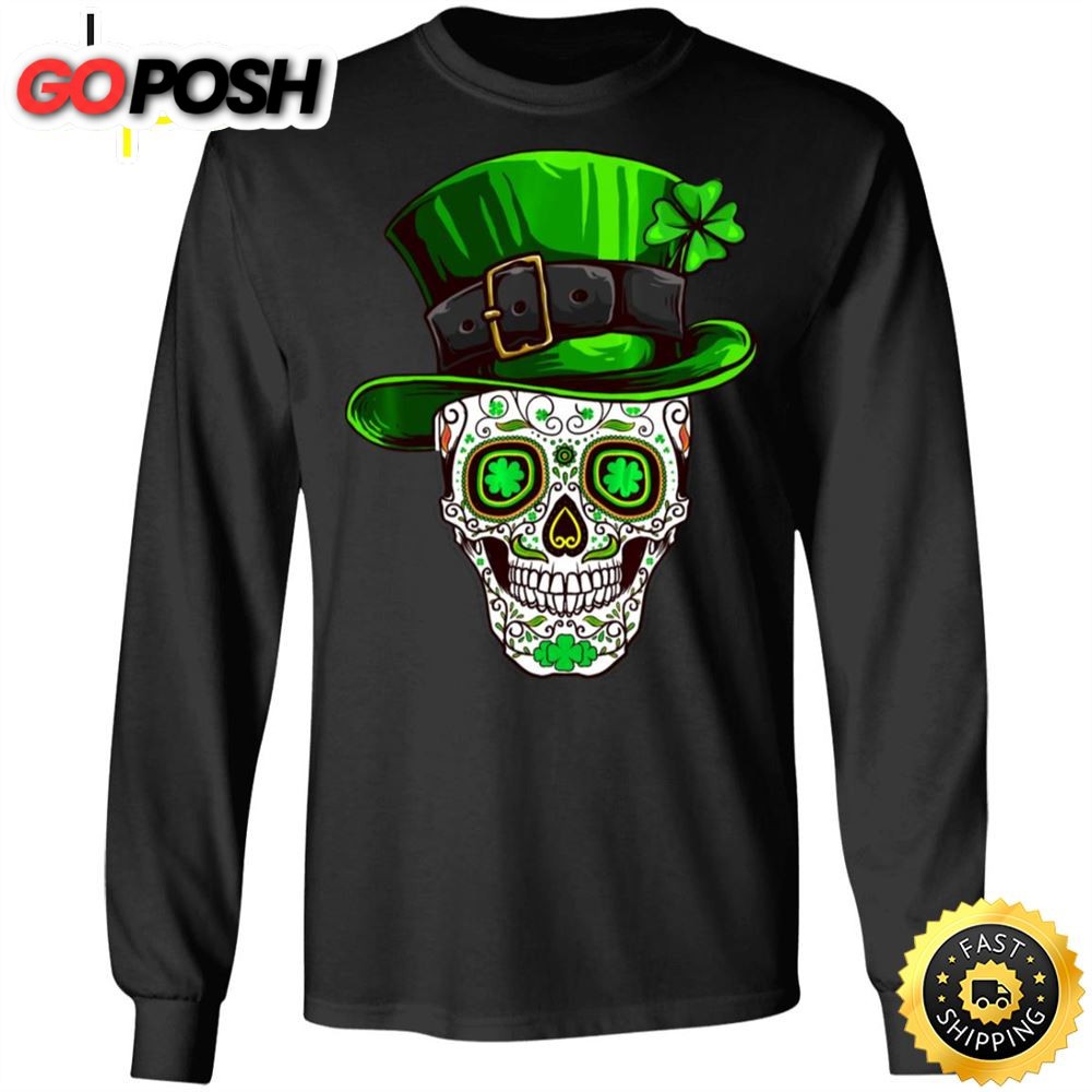 Irish Costume Sugar Skull Happy St. Patricks Day Shirt