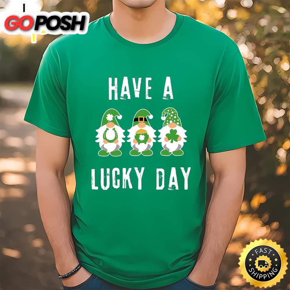 Irish Gnomes Have A Lucky Day St Patricks Day T-shirt
