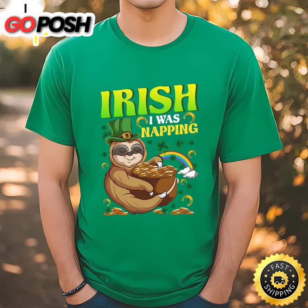 Irish I Was Napping St Patricks Day T-shirt