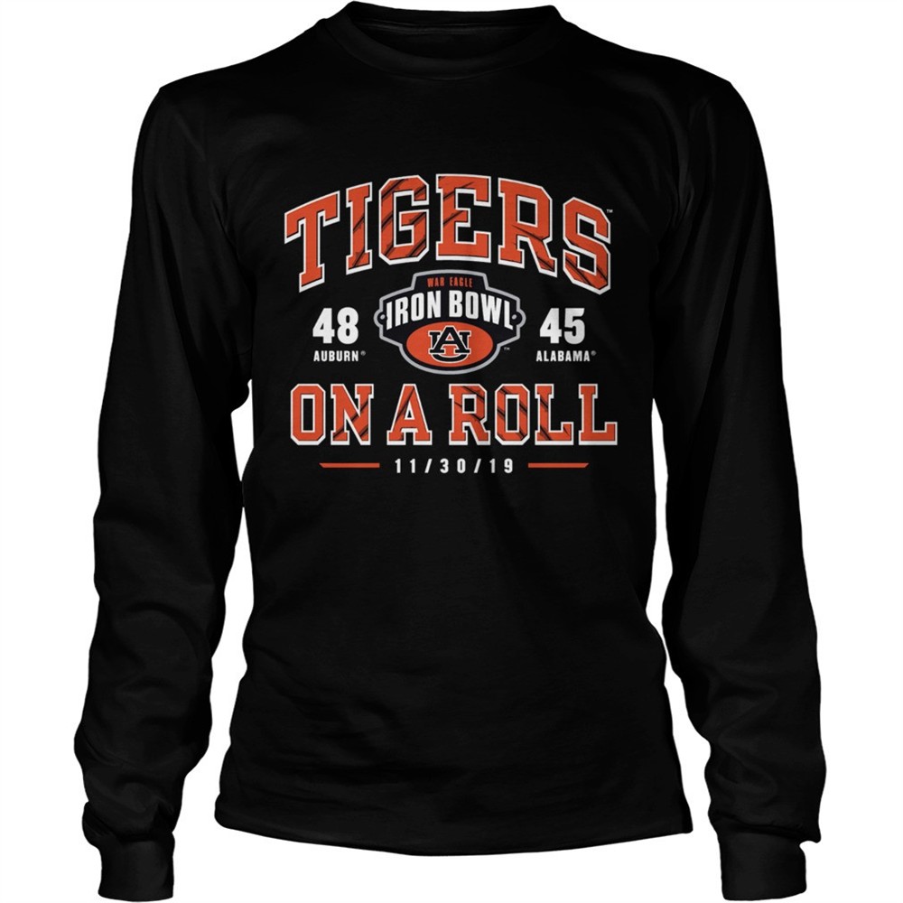 iron-bowl-auburn-tigers-vs-alabama-crimson-tide-on-the-roll-2019-football-score-mvu10lic Iron Bowl Auburn Tigers vs Alabama Crimson Tide On the Roll 2019 Football Score shirt