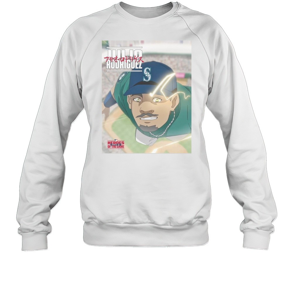 J-Rod Julio Rodriguez Heroes Of The Game Seattle Mariners Baseball Anime MLB 2025 T-shirt