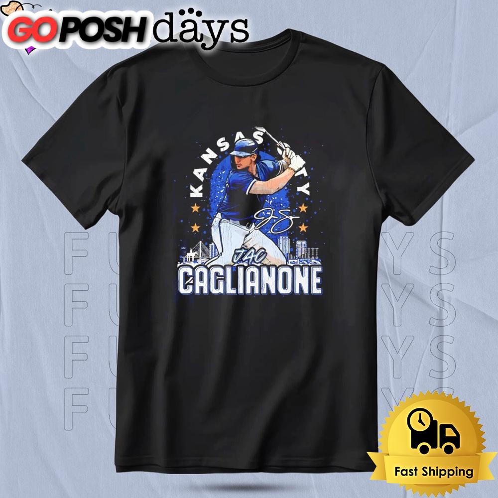 Jac Caglianone Kansas City Royals Gritty Skyline Signature T Shirt