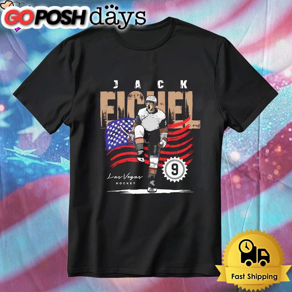 Jack Eichel Vegas Hockey American Flag Patriotic 4th Of July T-Shirt