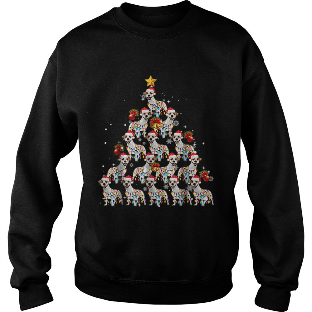 Jack Russell Dog Lights Lover Christmas Tree shirt