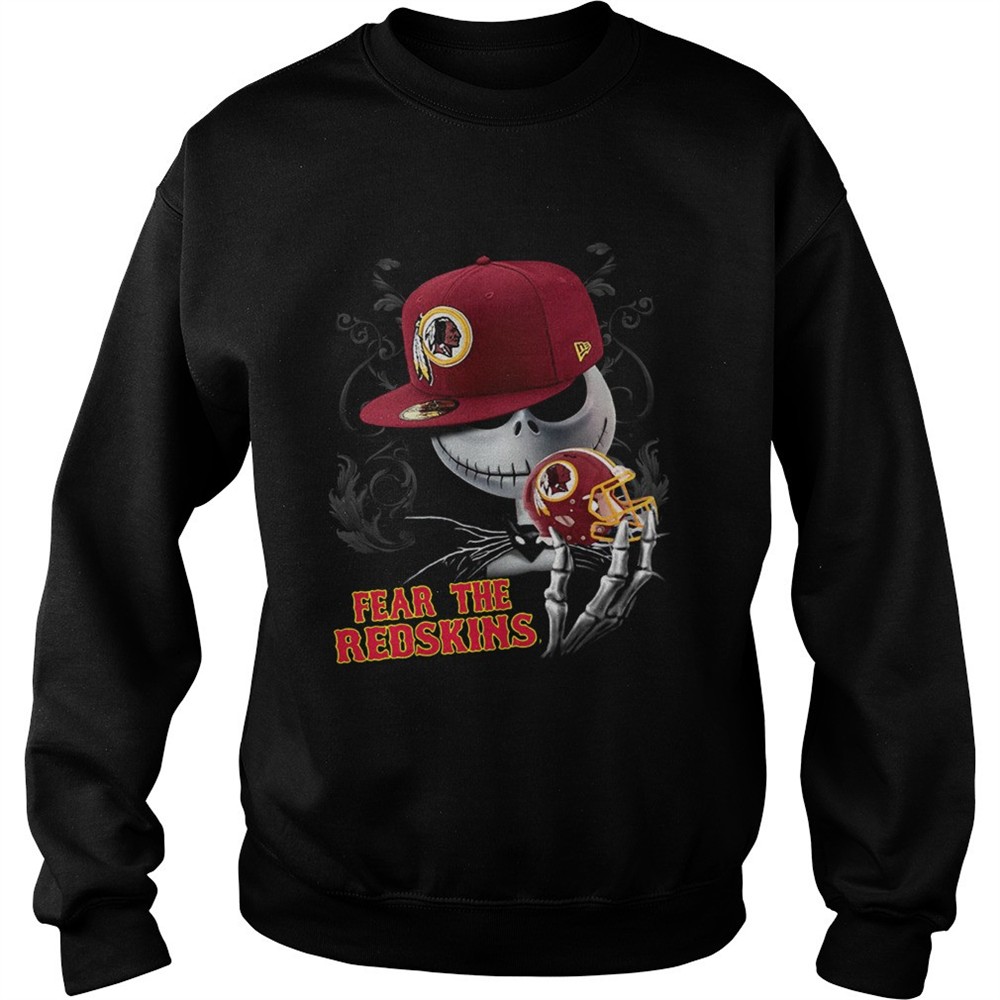 Jack Skelington Fear The Redskins Shirt