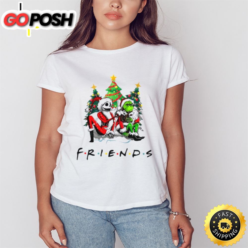 Jack Skellington And Grinch Friends Christmas Shirt