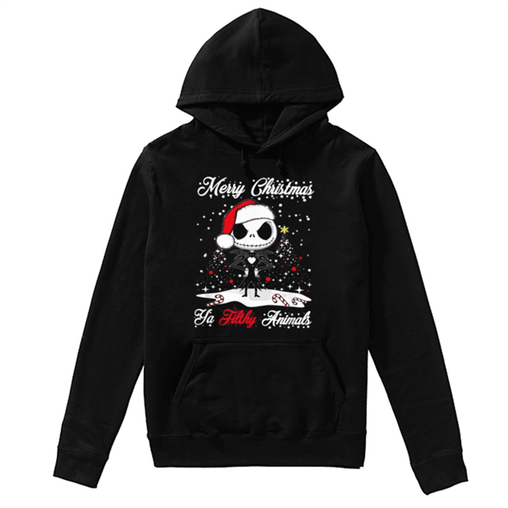 Jack Skellington Merry Christmas Ya filthy animals Christmas shirt