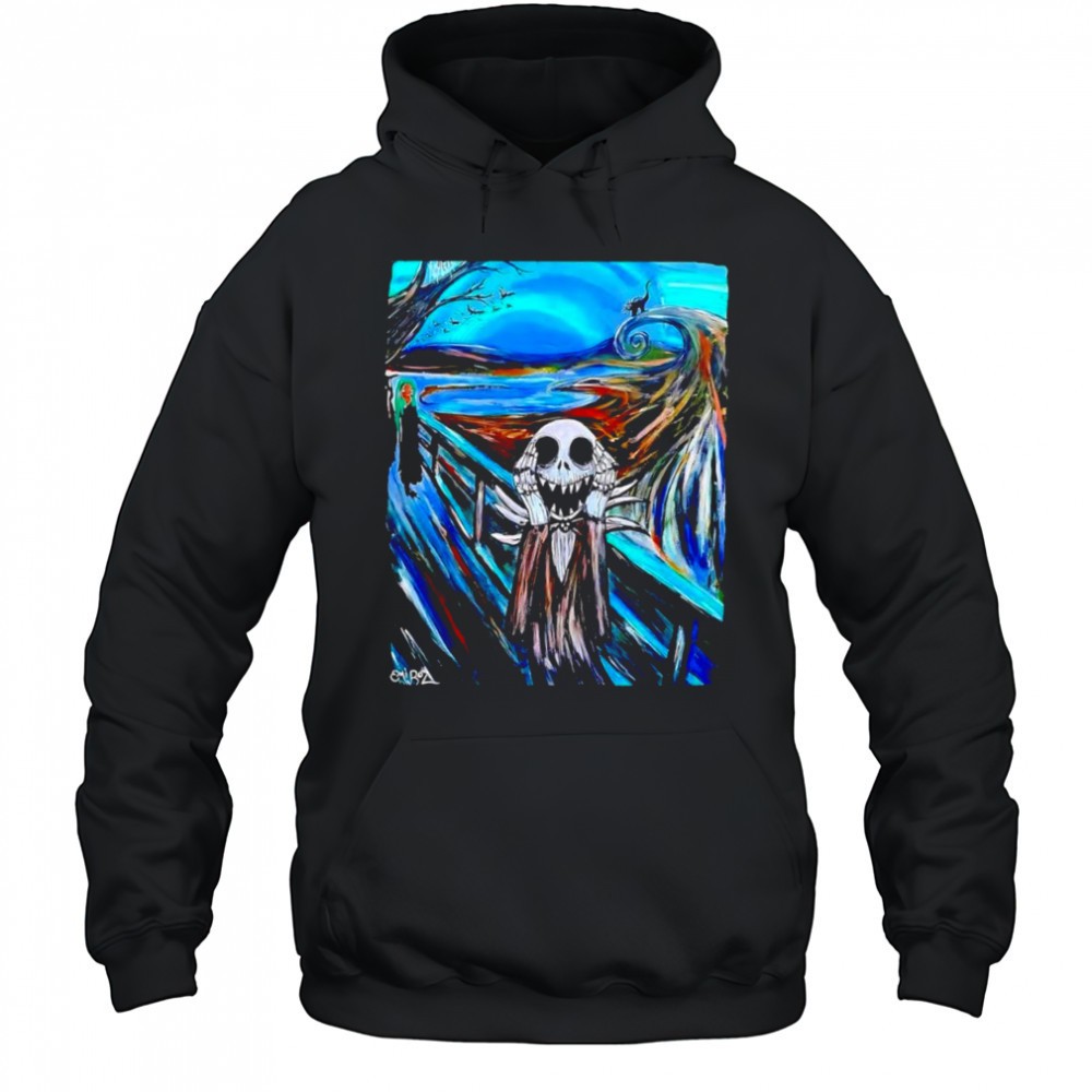 Jack Skellington The Nightmare Before Christmas Edvard Munchs famous shirt