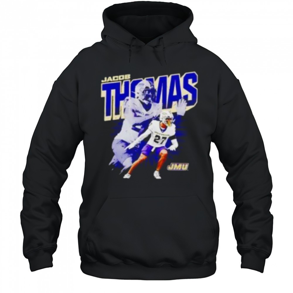 Jacob Thomas JMU Football NCAA graphic shirt