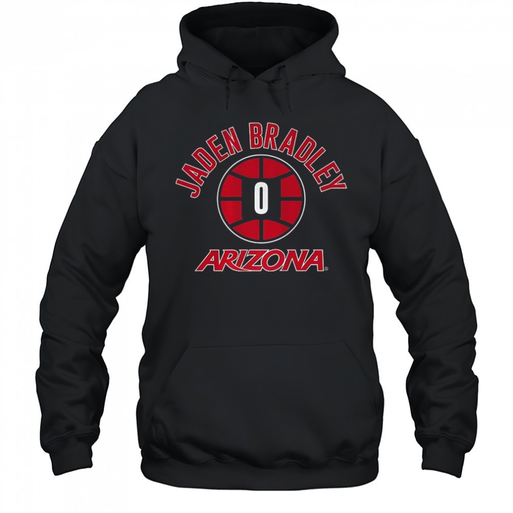 Jaden Bradley Arizona Wildcats basketball name number 0 ball shirt