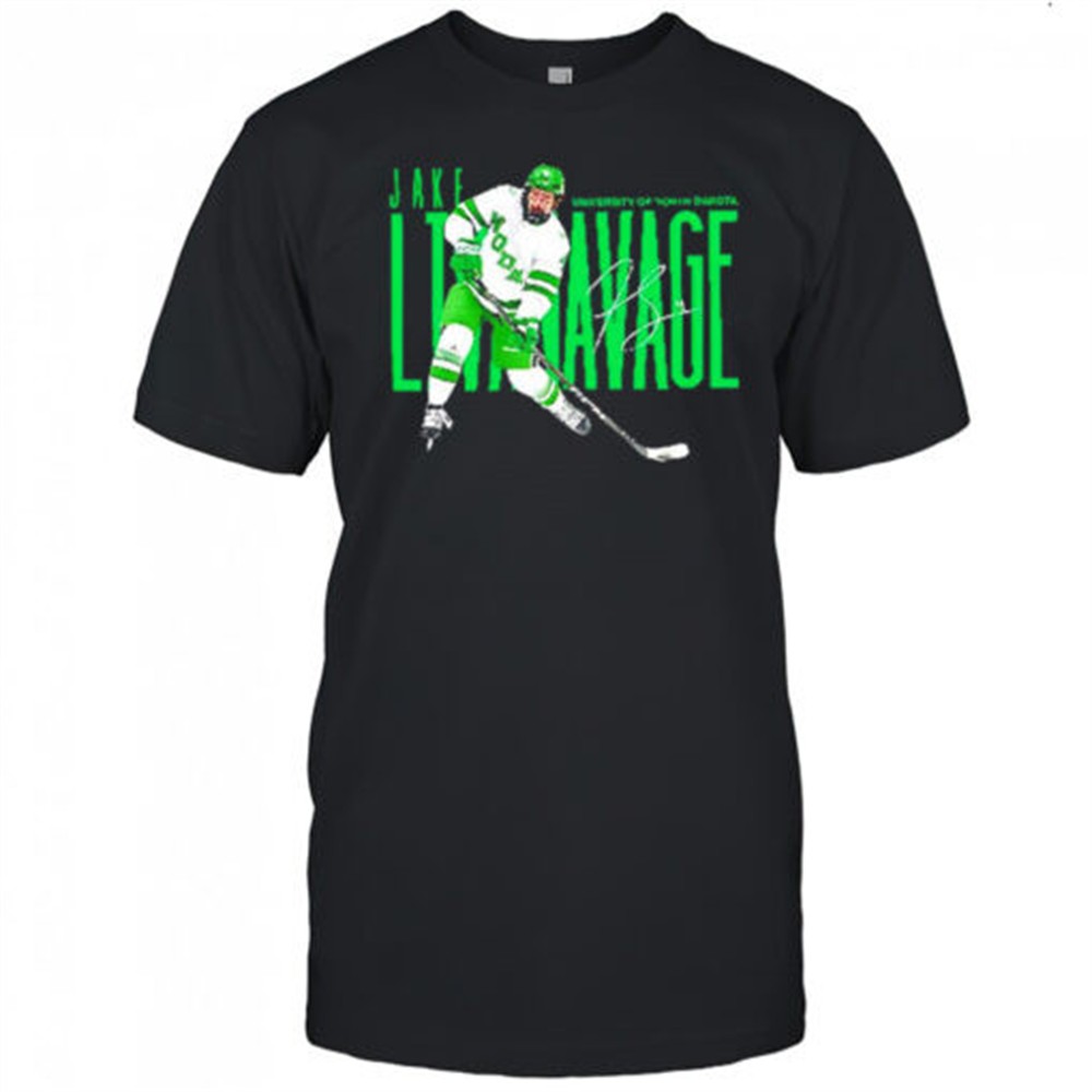 Jake Livanavage Player University Of North Dakota Athletics signature shirt