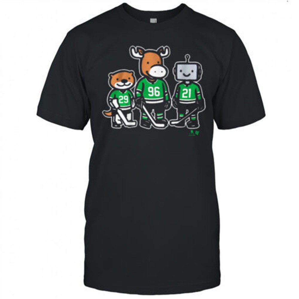 jake-oettinger-mikko-rantanen-and-jason-robertson-otter-moose-and-robo-guys-da-2en101xo Jake Oettinger, Mikko Rantanen And Jason Robertson Otter, Moose And Robo Guys Dallas Stars t-shirt