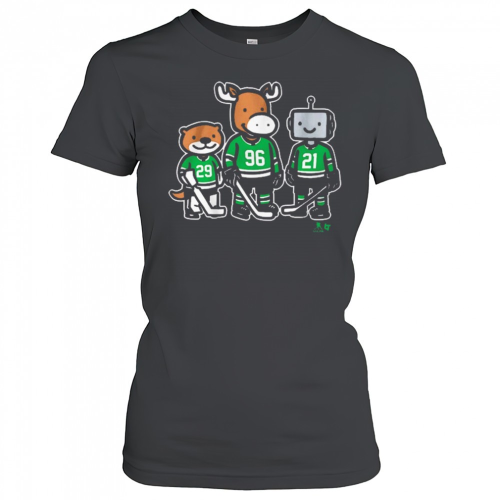 jake-oettinger-mikko-rantanen-and-jason-robertson-otter-moose-and-robo-guys-da-2en101xo Jake Oettinger, Mikko Rantanen And Jason Robertson Otter, Moose And Robo Guys Dallas Stars t-shirt