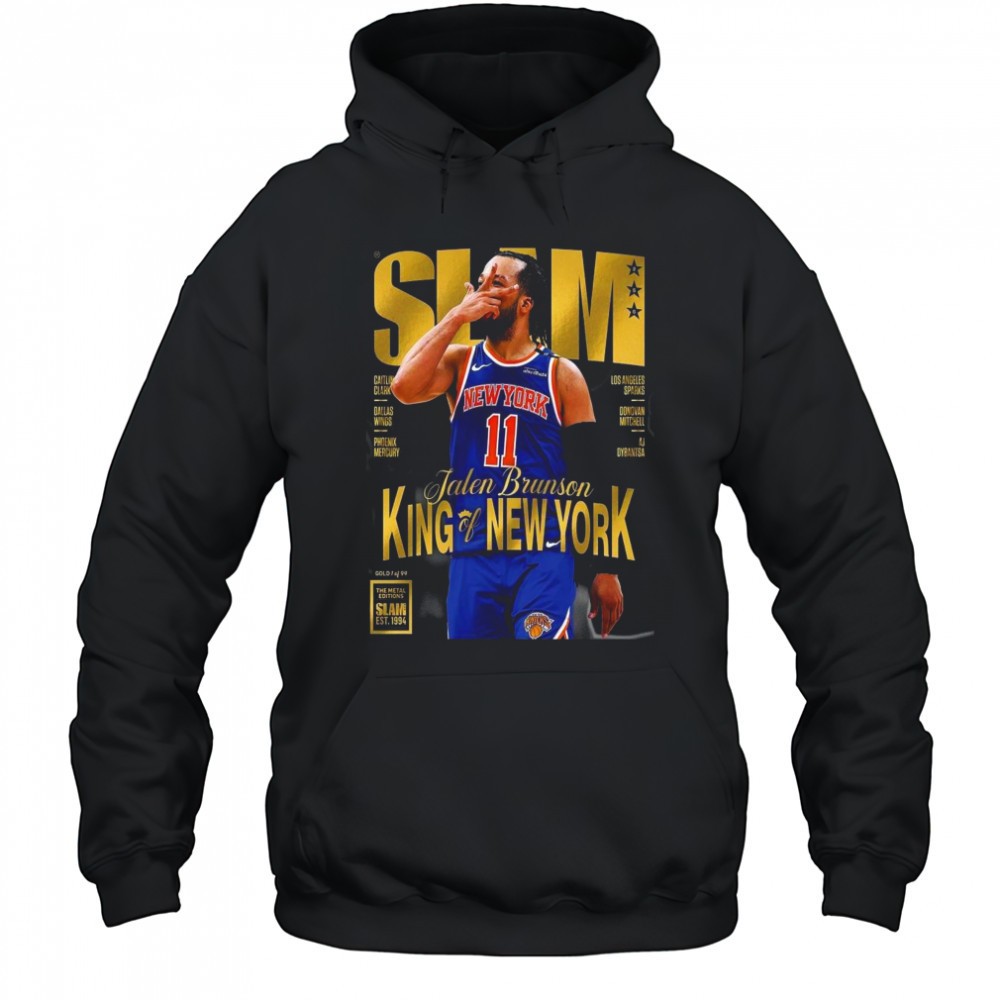Jalen Brunson King Of New York Team NBA New York Knicks Covers Tee SLAM 256 Shirt