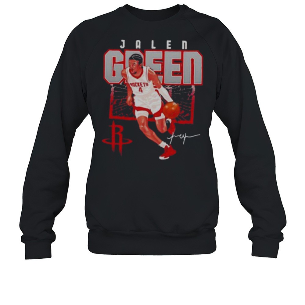 Jalen Green Houston Rockets Shattered Signature T Shirt