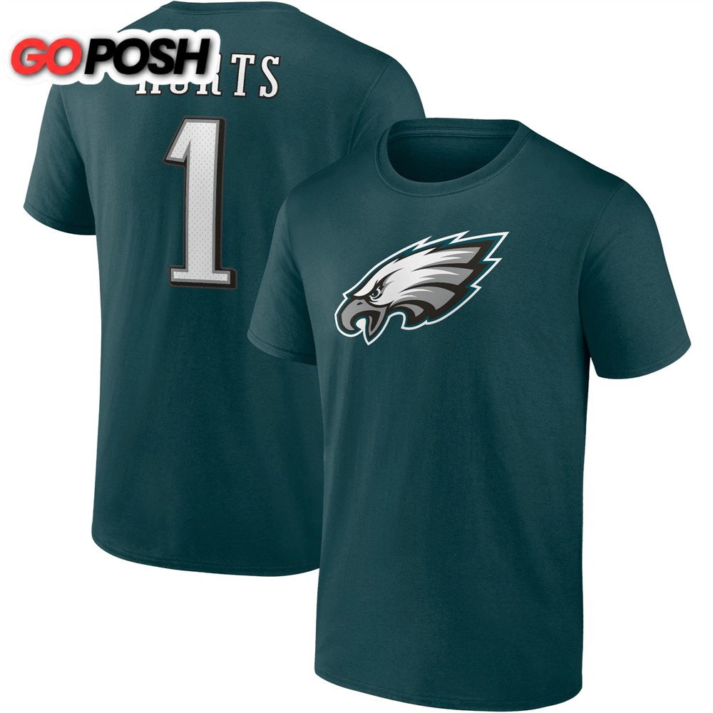 Jalen Hurts Philadelphia Eagles Branded Player Icon Midnight Green T-shirt