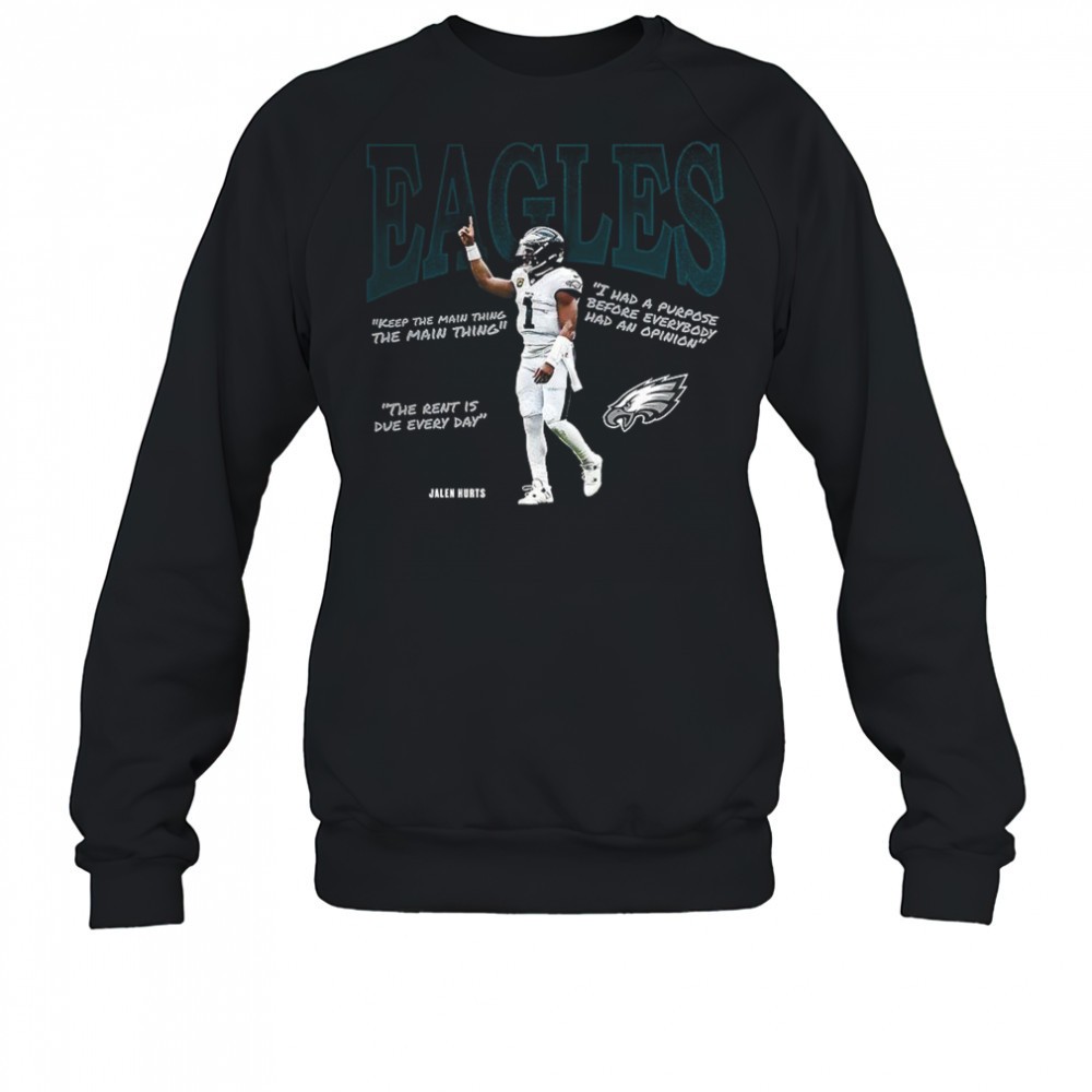 jalen-hurts-philadelphia-eagles-football-the-rent-is-due-every-day-player-quotes-3cnh648d Jalen Hurts Philadelphia Eagles football the rent is due every day player quotes shirt