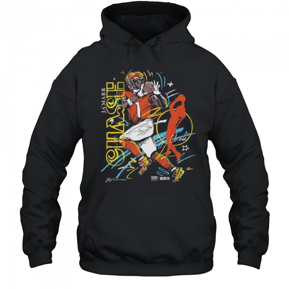 JaMarr Chase Cincinnati Scribble Signature Shirt