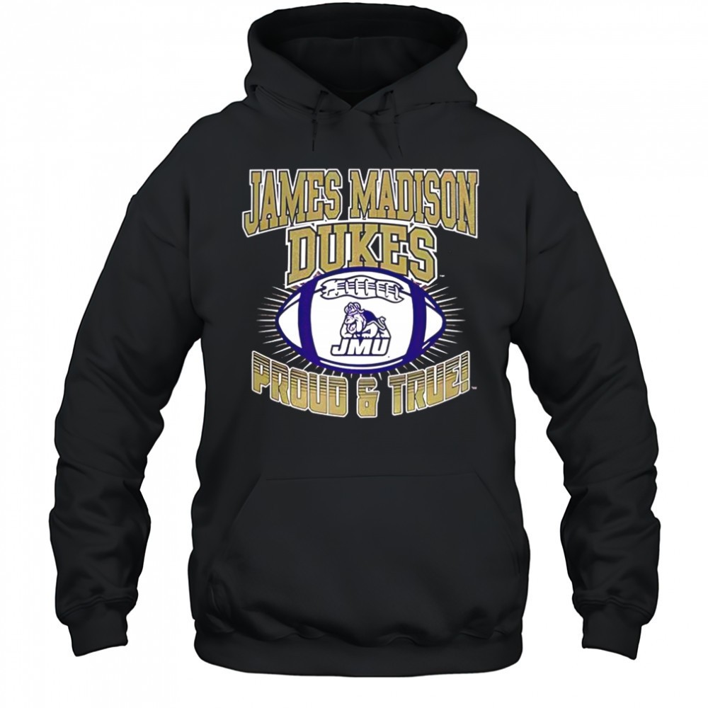 James Madison University Dukes football proud and true ball logo shirt