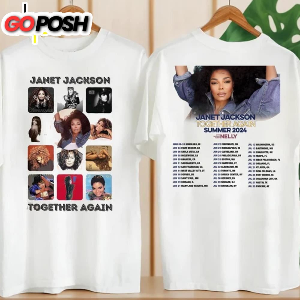 Janet Jackson Together Again 2024 Tour Janet Jackson Summer 2024 Tour Shirt