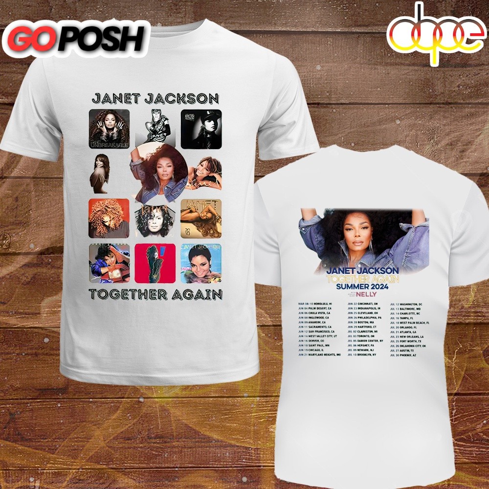 Janet Jackson Together Again 2024 Tour Unisex T-Shirt