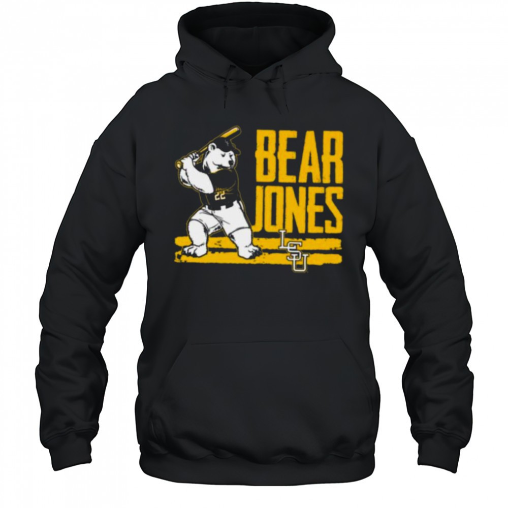 Jared Jones Bear LSU Baseball Shirt