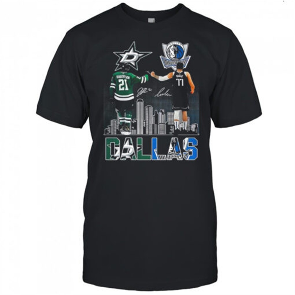 jason-robertson-dallas-stars-touch-hand-luka-doncic-dallas-mavericks-2025-signat-9vi8q1ce Jason Robertson Dallas Stars touch hand Luka Doncic Dallas Mavericks 2025 signature shirt