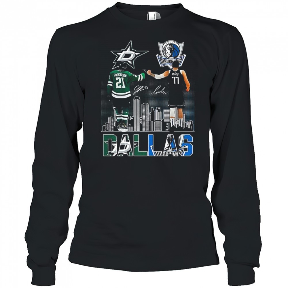 jason-robertson-dallas-stars-touch-hand-luka-doncic-dallas-mavericks-2025-signat-9vi8q1ce Jason Robertson Dallas Stars touch hand Luka Doncic Dallas Mavericks 2025 signature shirt