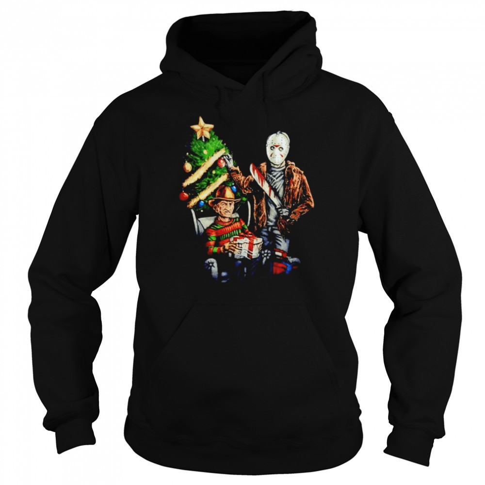 Jason Voorhees and Freddy Krueger happy Christmas shirt