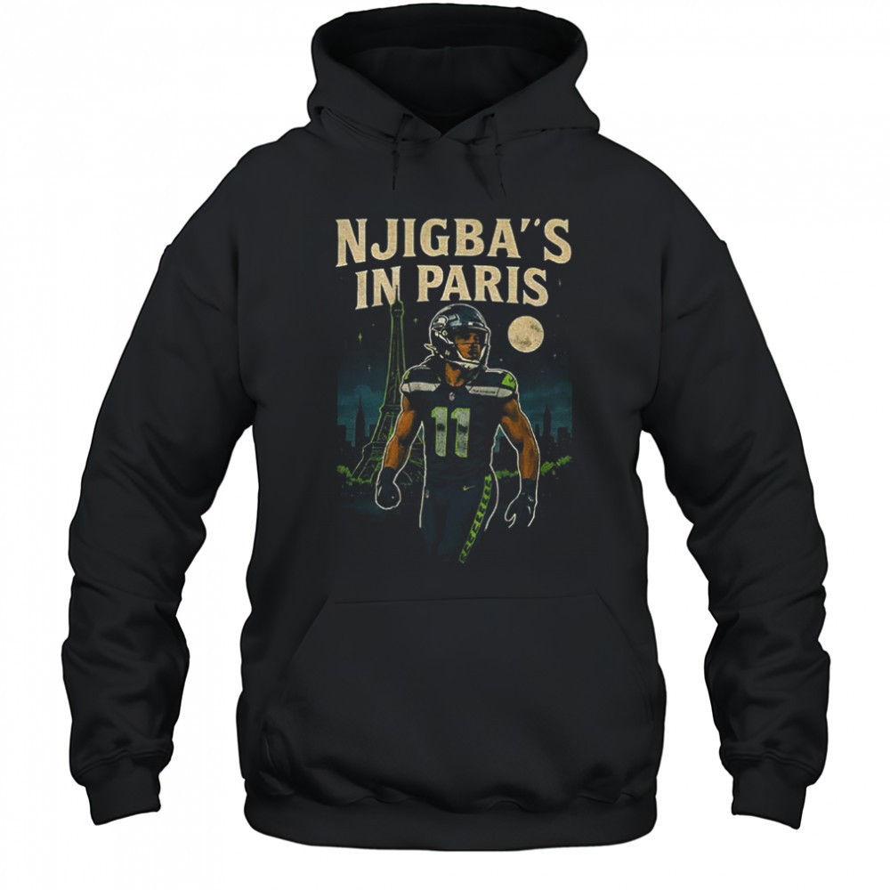 Jaxon Smith-Njigba in Paris Seattle Seahawks Football NFL 2025 vintage shirt