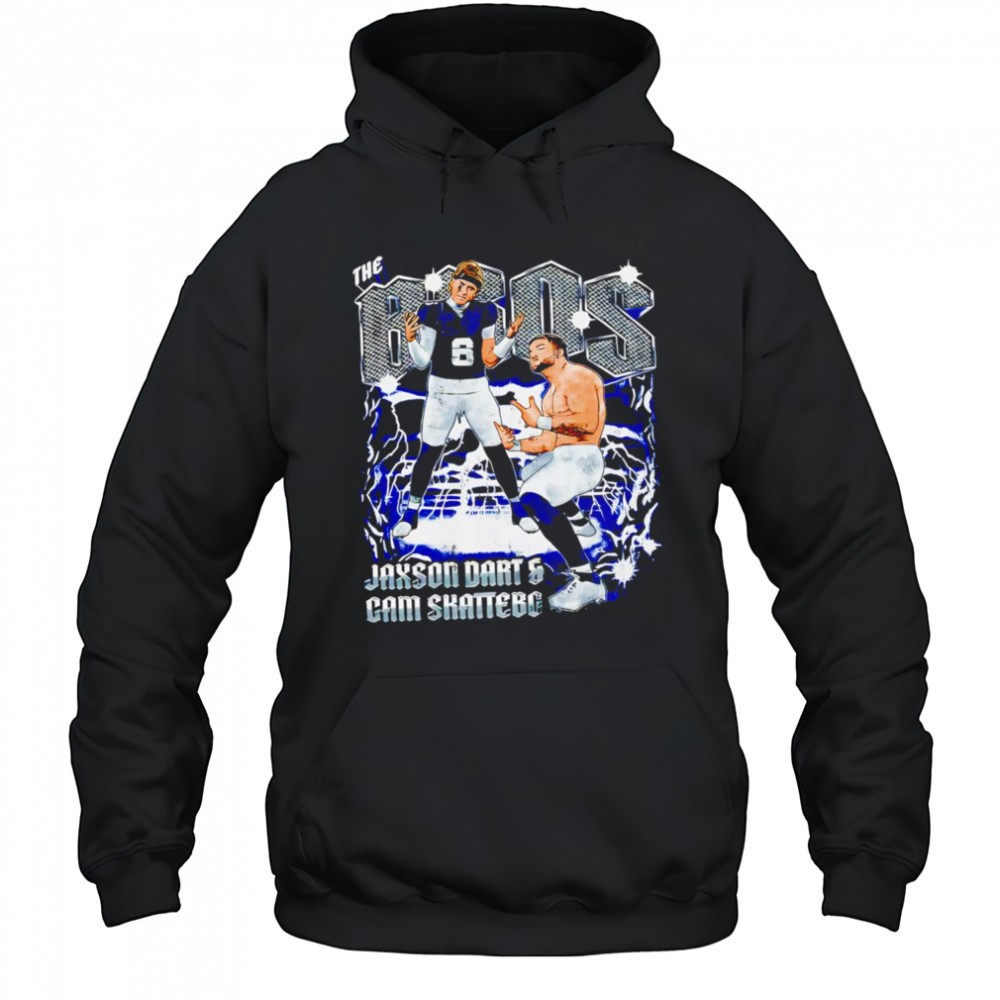 Jaxson Dart and Cam Skattebo New York Giants The Bros T-shirts