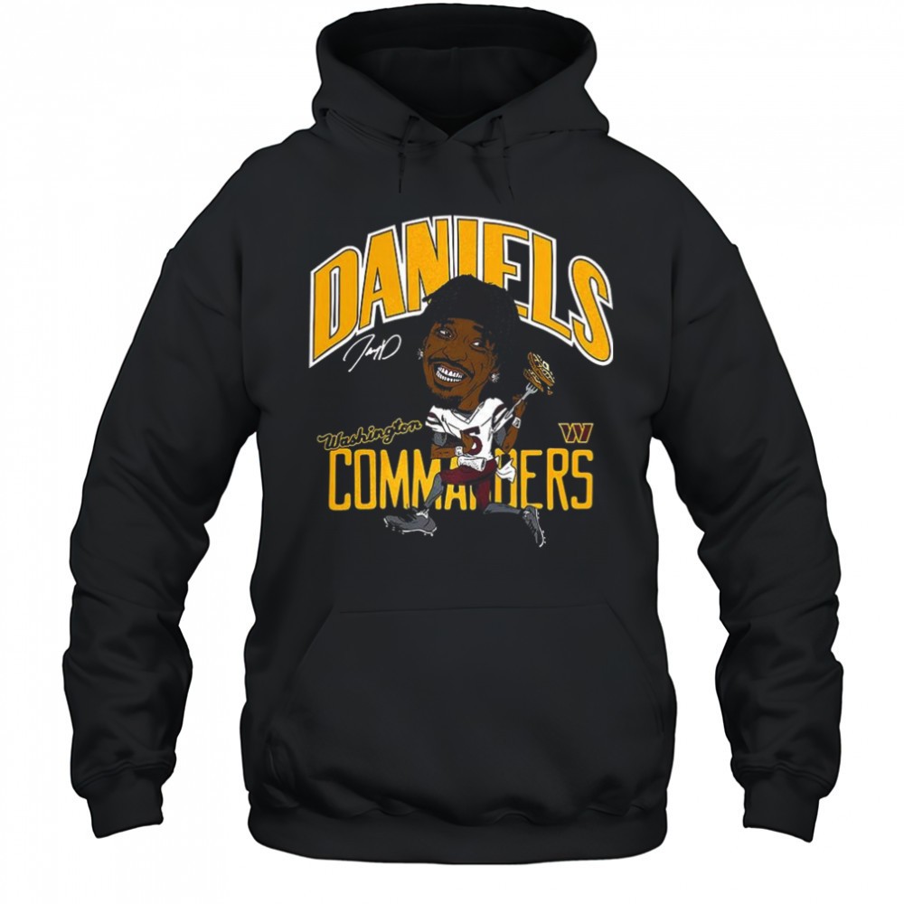Jayden Daniels Washington Commanders football caricature player graphic signature shirt