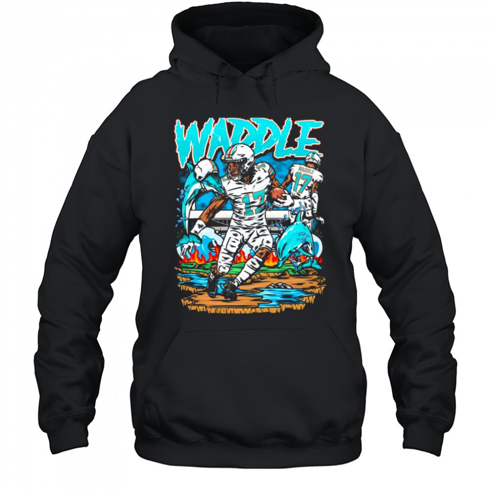 Jaylen Waddle Miami Dolphins NFL Planet Euphoria Art 2025 t-shirt