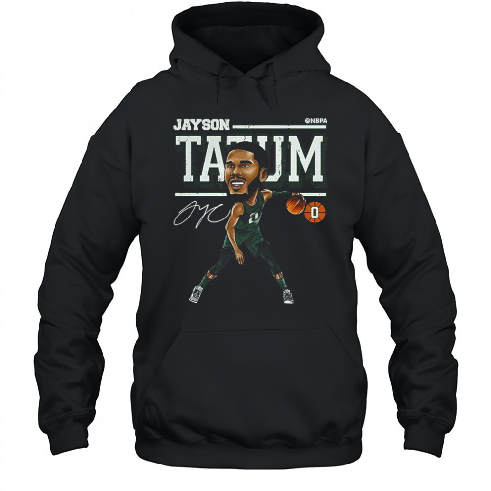 Jayson Tatum Boston Celtics NBA cartoon signature shirt