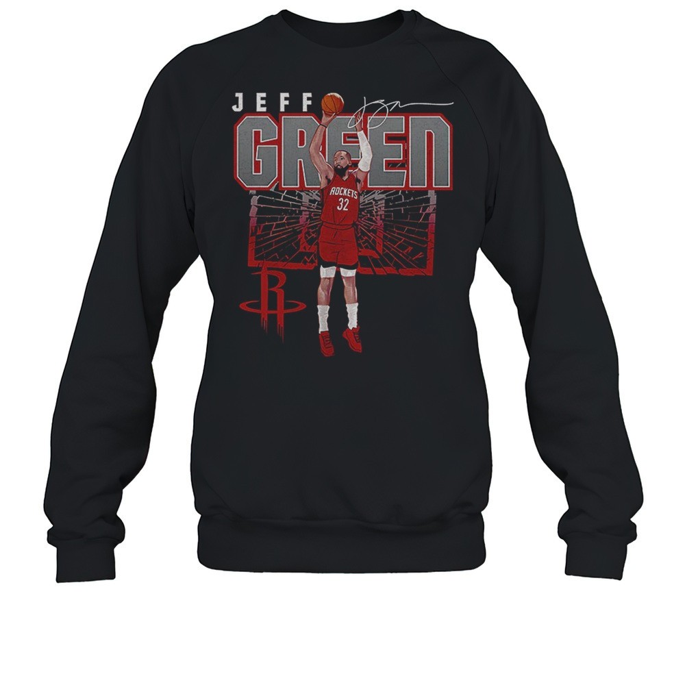 Jeff Green Houston Rockets MLB Basketball Player Shattered Signature Shirt