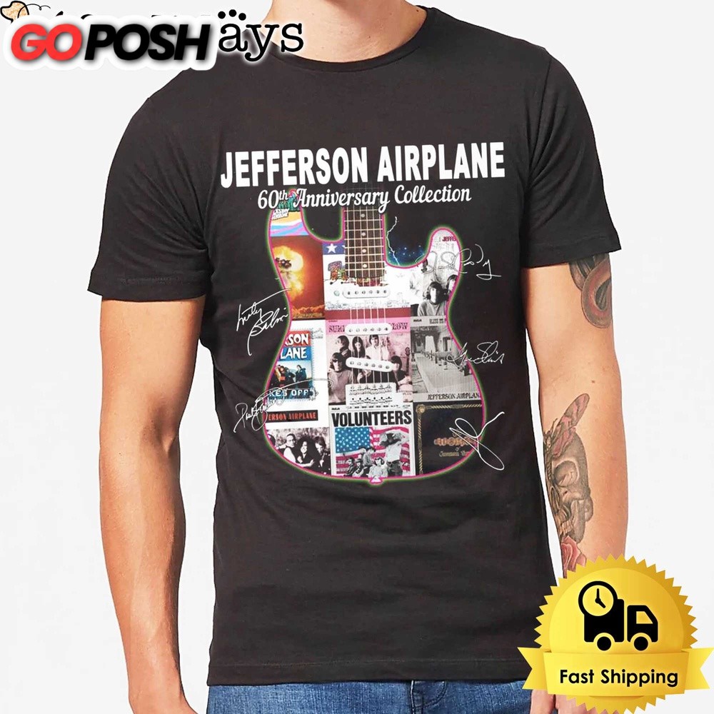 Jefferson Airplane 60th Anniversary Collection Signatures Unisex T-Shirt