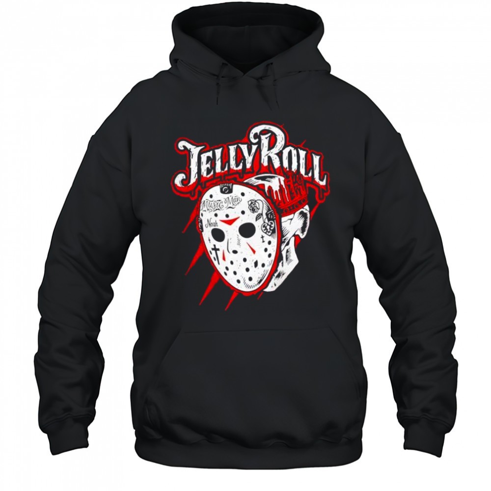 Jelly Roll Red and Black Crystal Dye Jason shirt
