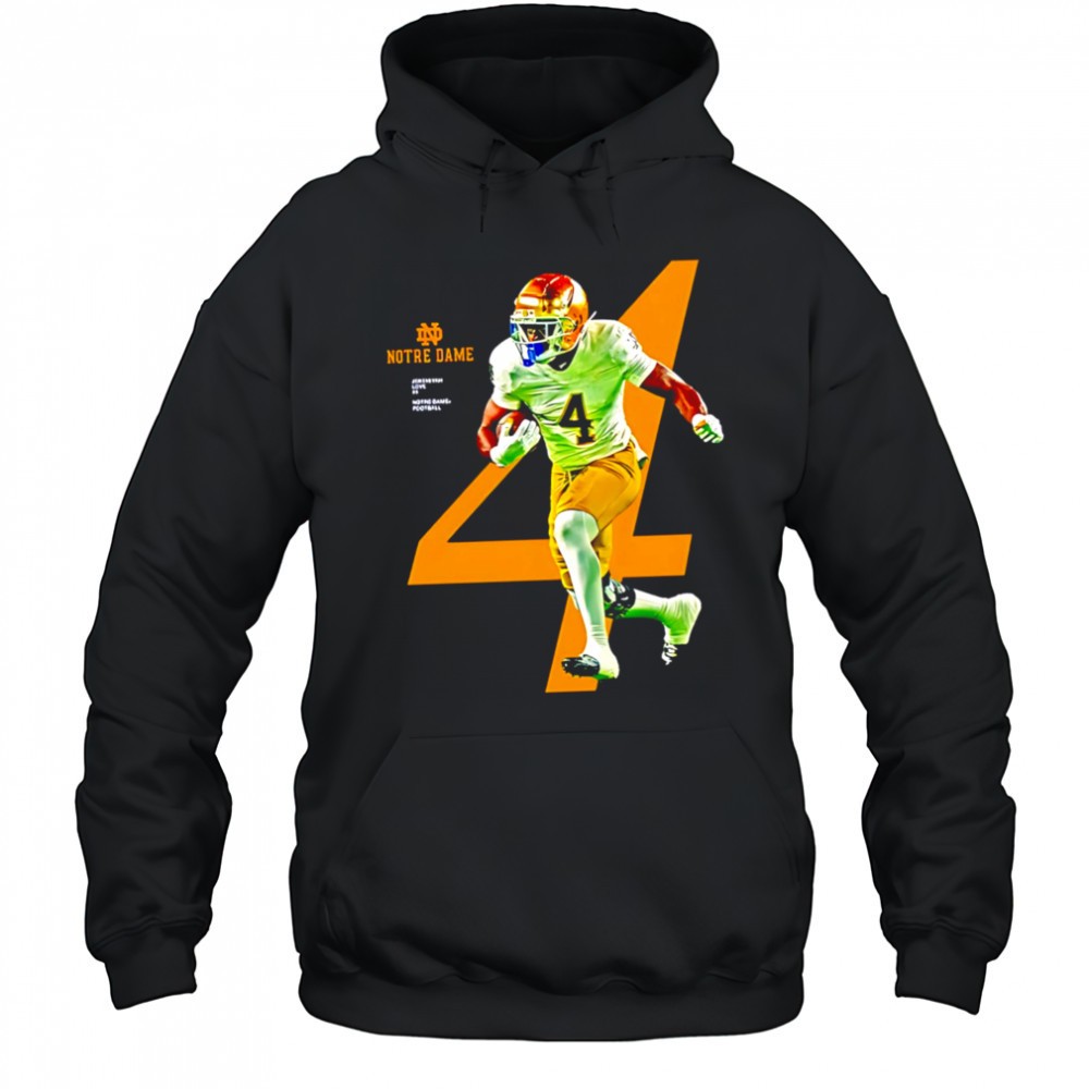 Jeremiyah Love 4 Notre Dame Fighting Irish football shirt