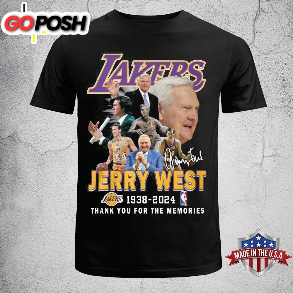 Jerry West 1938 – 2025 Thank You For The Memories Lakers Shirt