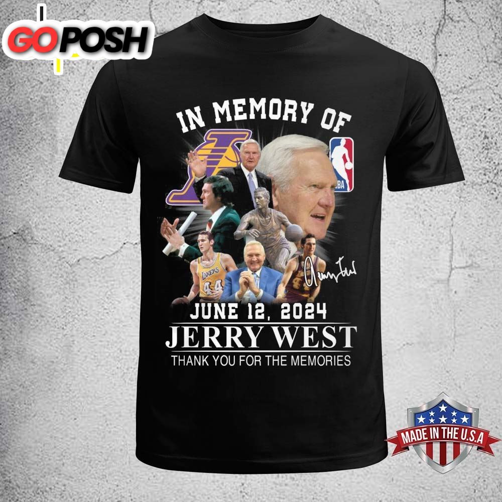 Jerry West 1938 – 2025 Thank You For The Memories Lakers Unisex Shirt