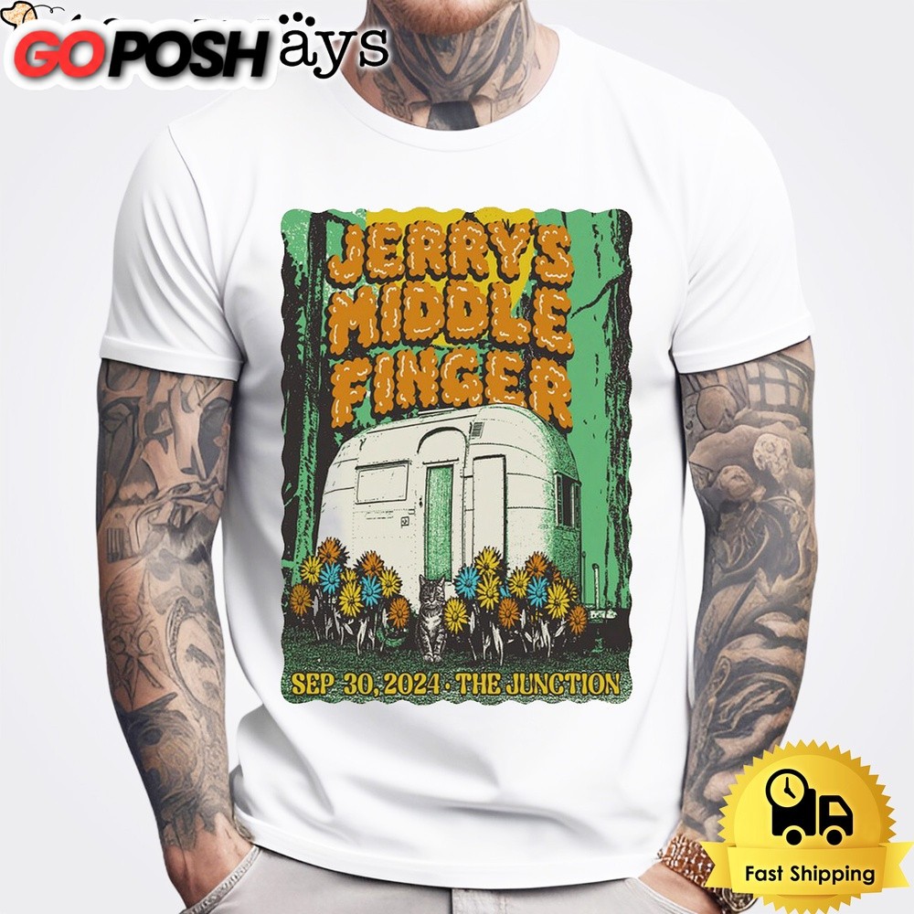 Jerry’s Middle Finger Sep 30 2024 At The Junction In Mill Valley CA Unsiex T-Shirt