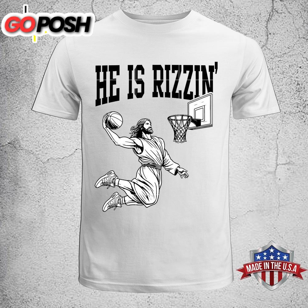 Jesus Basketball RetoY2K Christian Faith Easter Day Unisex T-Shirt