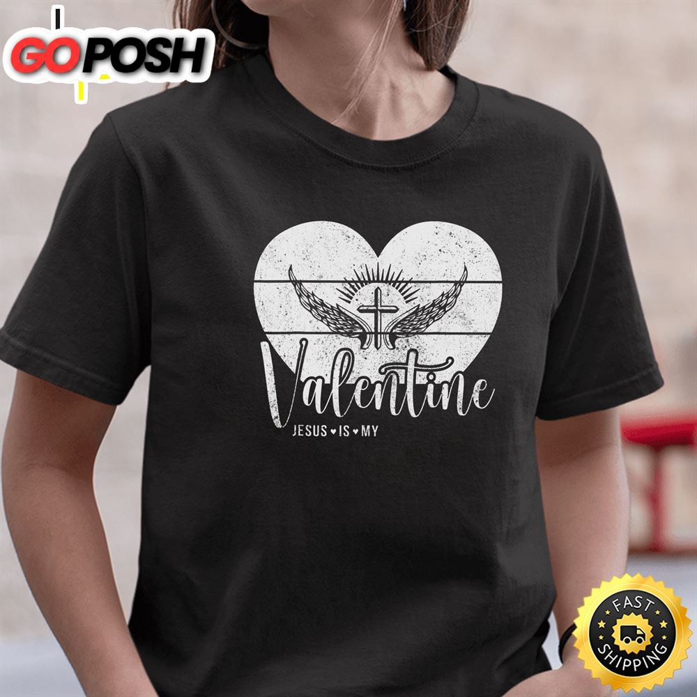 Jesus Is My Valentine Heart Valentines Day 2025 Long Sleeve T-Shirt