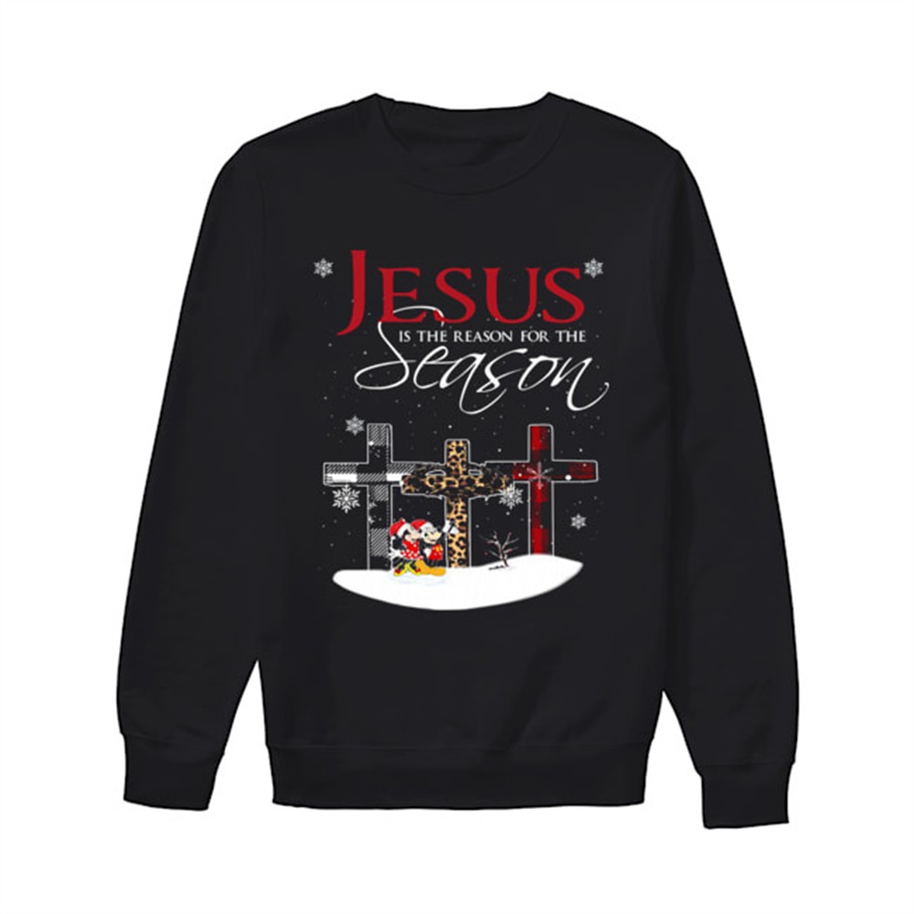 jesus-is-the-reason-for-the-season-christmas-cross-mickey-mouse-shirt-bqlfszuo Jesus is the reason for the season christmas cross Mickey Mouse shirt