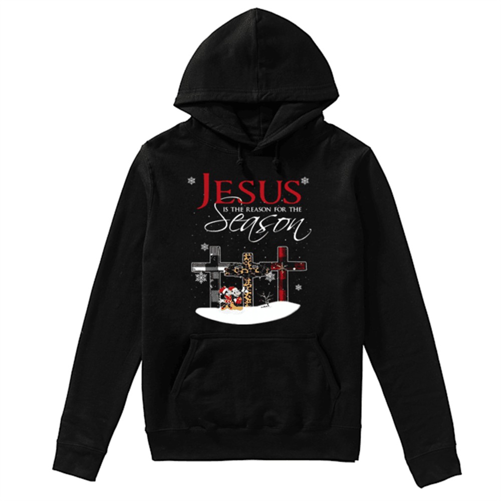 Jesus is the reason for the season christmas cross Mickey Mouse shirt