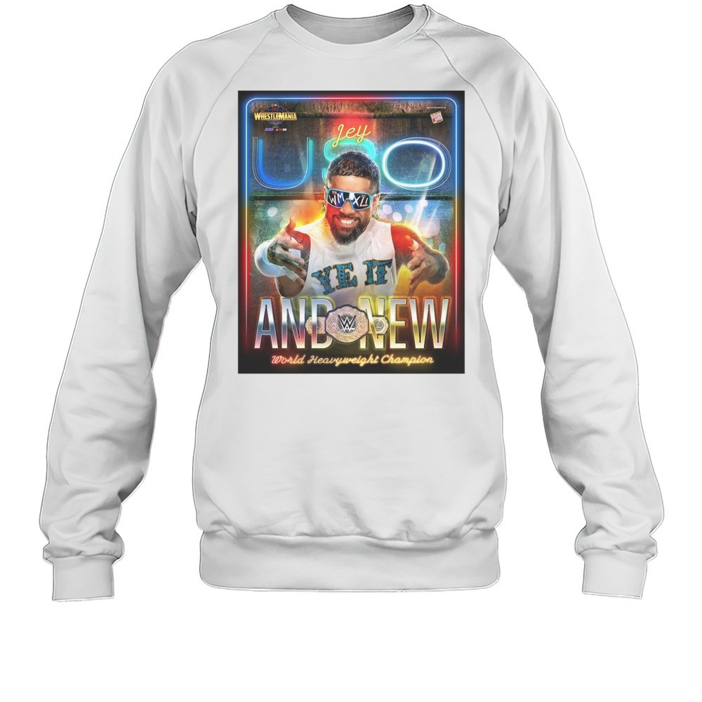 Jey Uso And New World Heavyweight Champion Wwe Wrestlemania 41 Las Vegas 2025 T-shirt