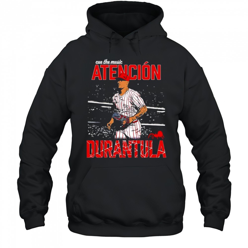 Jhoan Duran Philadelphia Phillies Atención Durantula cue the music shirt