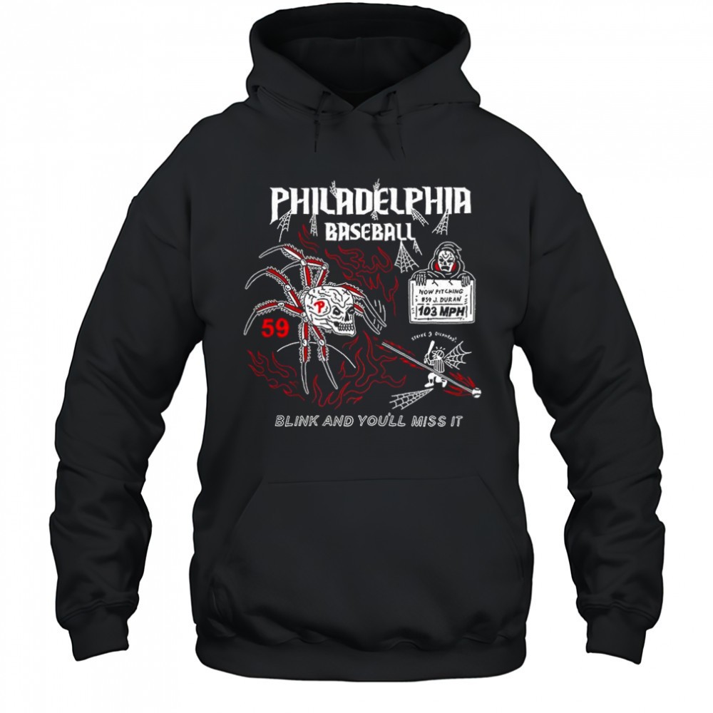 Jhoan Duran Philadelphia Phillies baseball Durantula Blink and youll miss it Halloween shirt